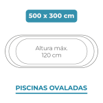 Liner 500x300x120 Piscinas Ovaladas