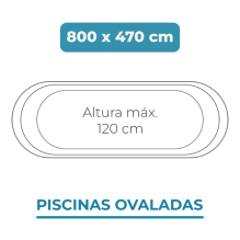 Liner 800x470x120 Piscinas Ovaladas