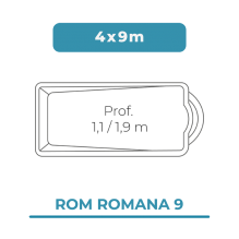 Cobertura piscina 4X9 Rom...