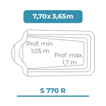 S 770 R 7,70x3,65
