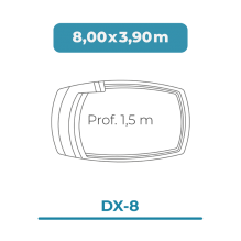 Cobertura piscina 8,00 X...