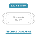 Liner 820x515x132 Piscinas Ovaladas