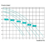 Gráfica Caudal Bomba Hayward Power FLO II