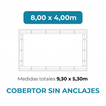 Cobertor sem fixações 8x4