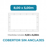 Cobertor sin anclajes 8x5