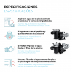 Bomba filtración Helios | Especificaciones