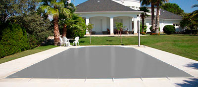 Copertura Invernale Per Piscina Composite | Grigio | Dimensioni 548x408 Cm | Protezione E Sicurezza