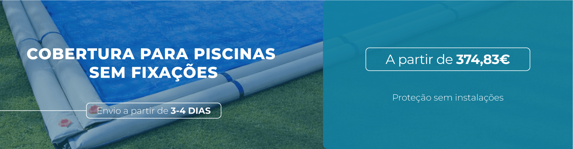 Cobertura piscina sem fixações