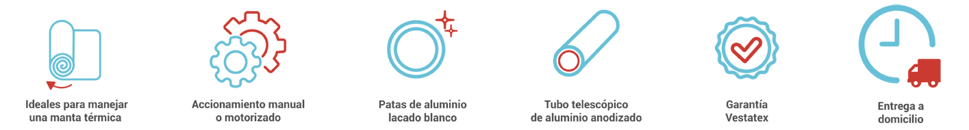 Características de enrolladores para piscina - Vestatex