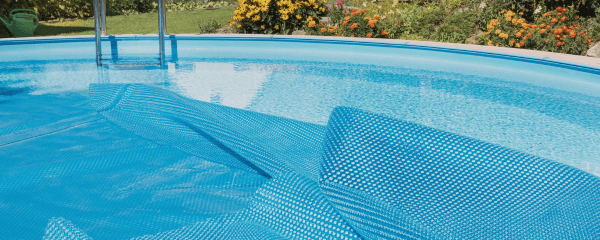 Manta térmica para piscina con burbujas arriba o abajo